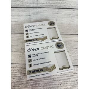 Dékor Classic Diaper Pail Refill Liners Lot Of 2 Boxes